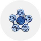 Studex Ohrring - Blume blau